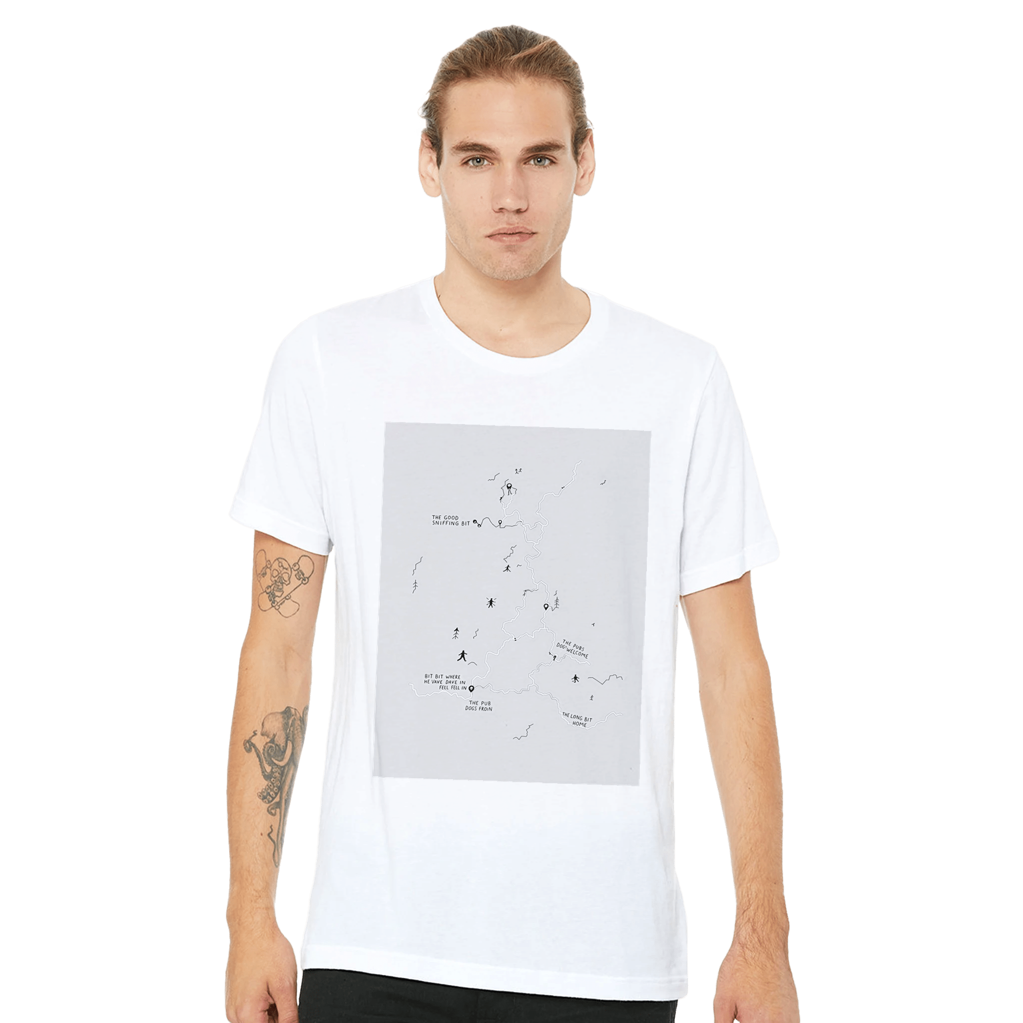 Dog Walker OS Map T-Shirt | Funny Dog Lover Gift UK - Wild Thread Co