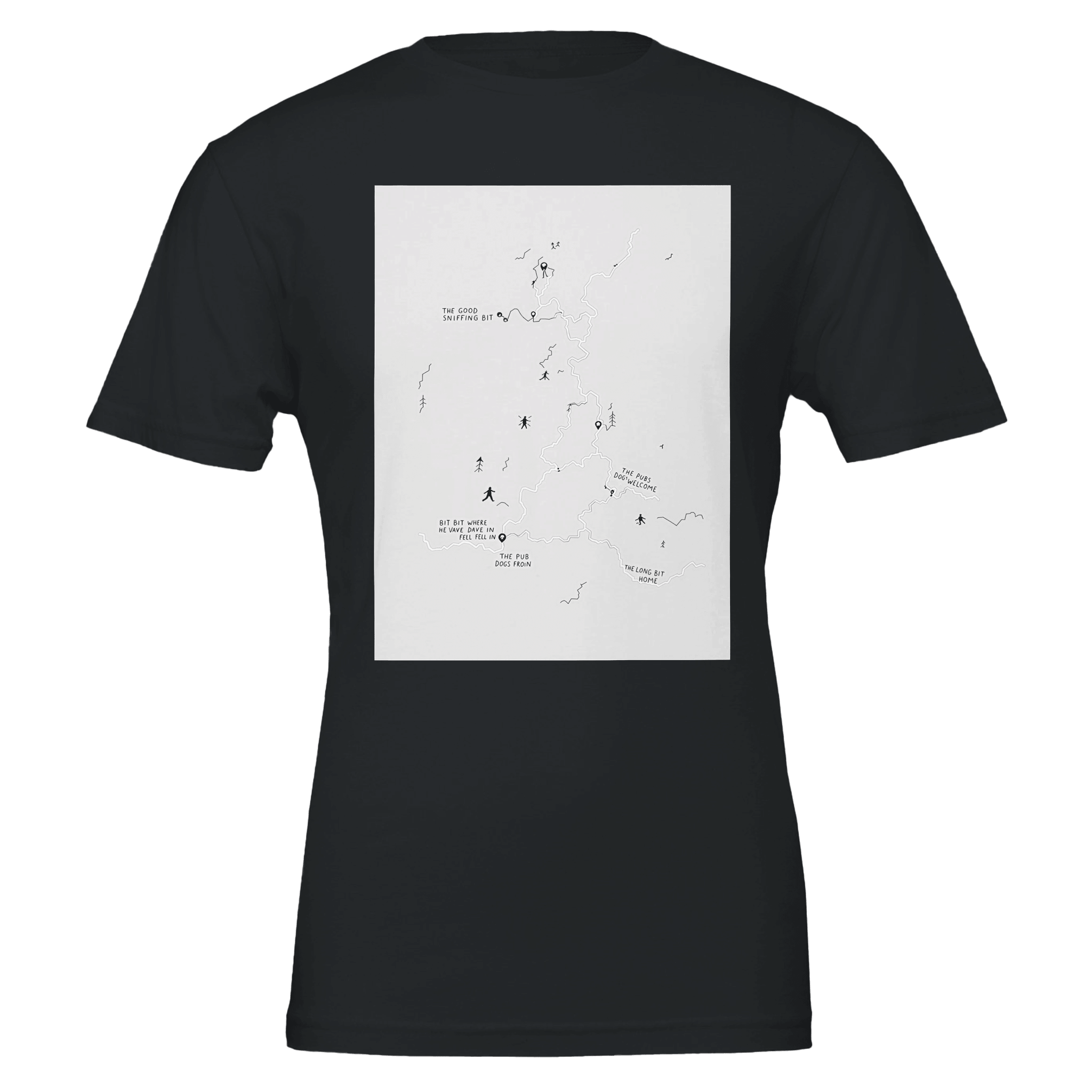 Dog Walker OS Map T-Shirt | Funny Dog Lover Gift UK - Wild Thread Co