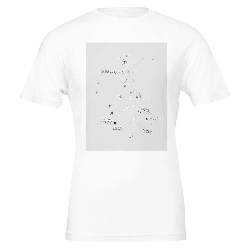Dog Walker OS Map T-Shirt | Funny Dog Lover Gift UK - Wild Thread Co