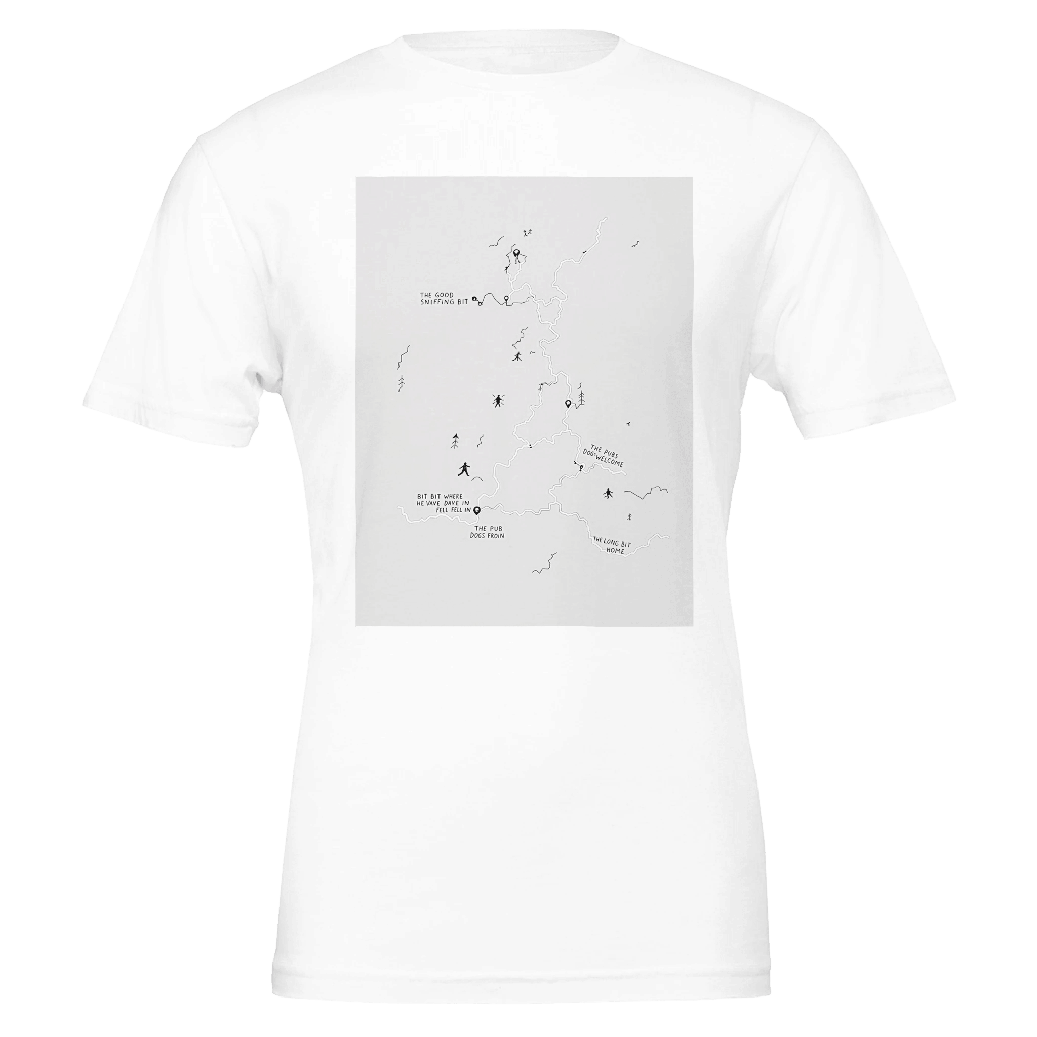 Dog Walker OS Map T-Shirt | Funny Dog Lover Gift UK - Wild Thread Co