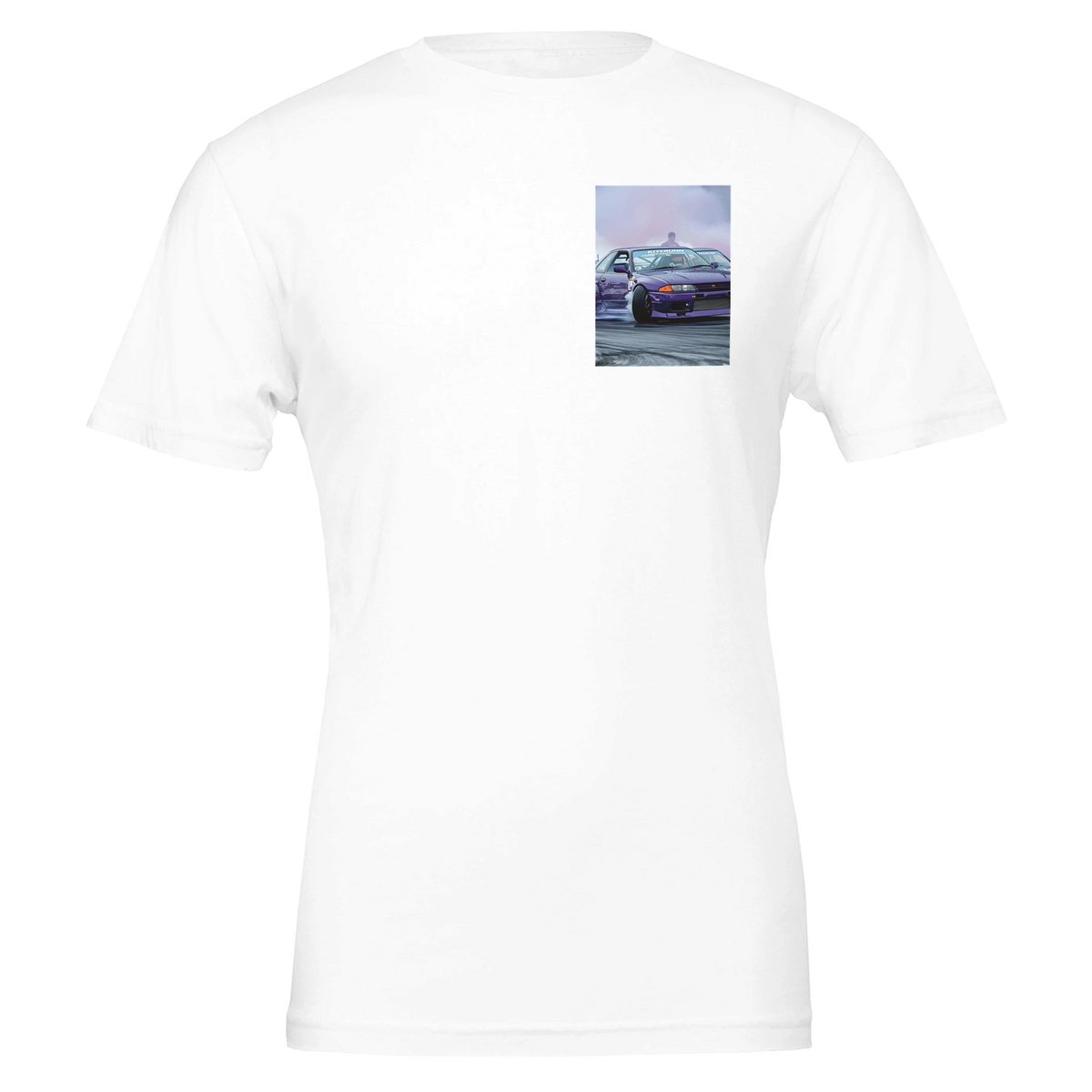 Drifting R32 Smoke T-Shirt — detail view | Wild Thread Co