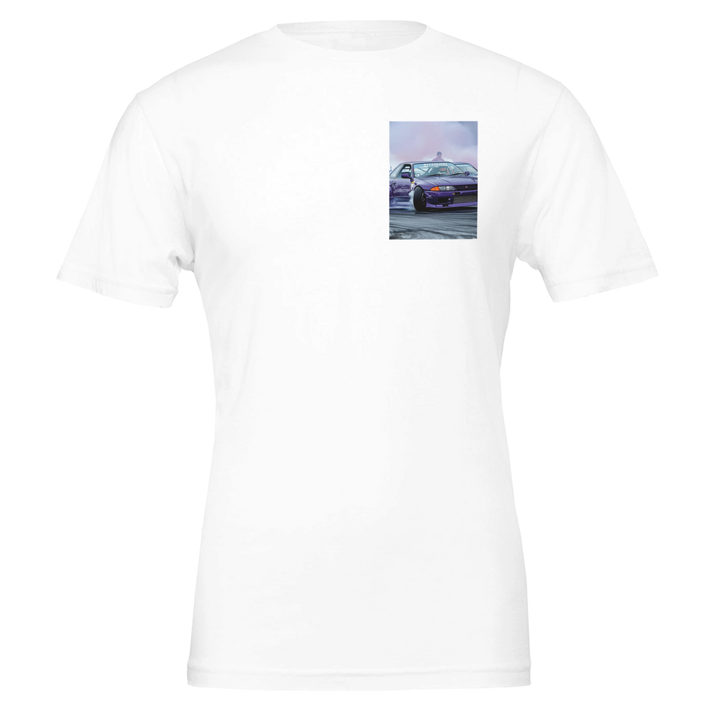 Drifting R32 Smoke T-Shirt — detail view | Wild Thread Co