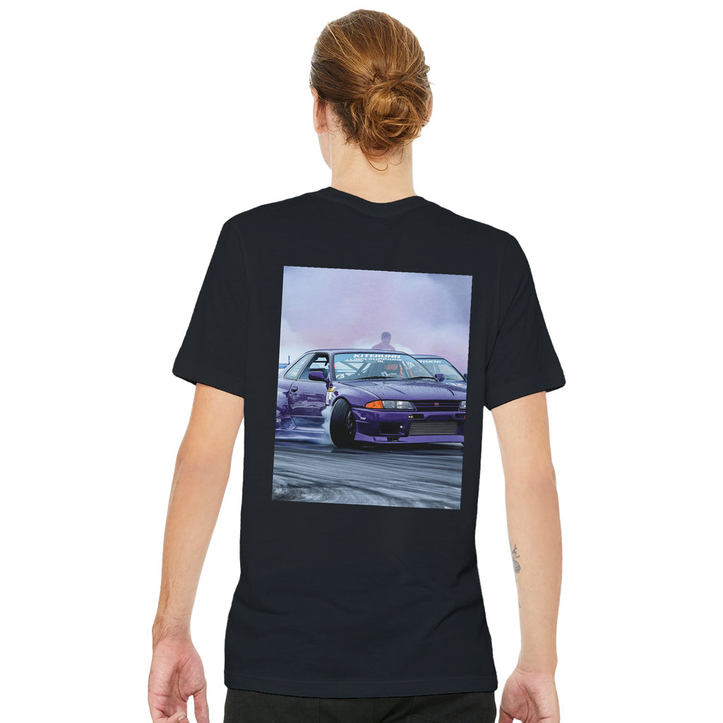 Drifting R32 Smoke T-Shirt — detail view | Wild Thread Co