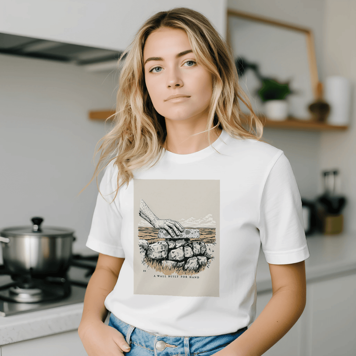 Dry Stone Wall T-Shirt | Countryside Craft Gift for Rural Lovers - Wild Thread Co