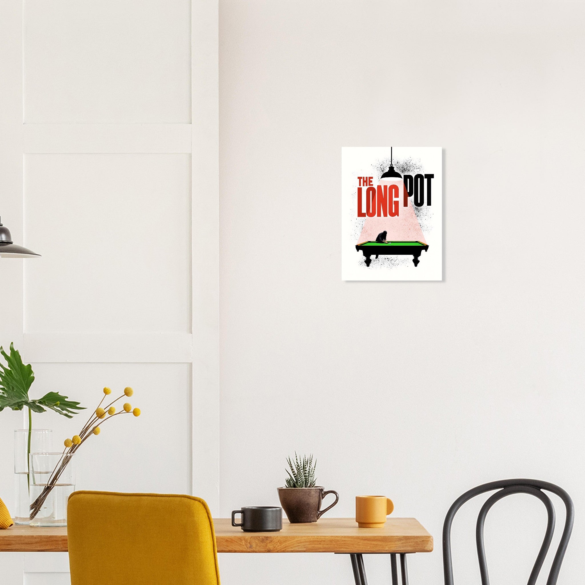 The Long Pot Film Noir Snooker A1 Art Print Art Print — detail view | Wild Thread Co