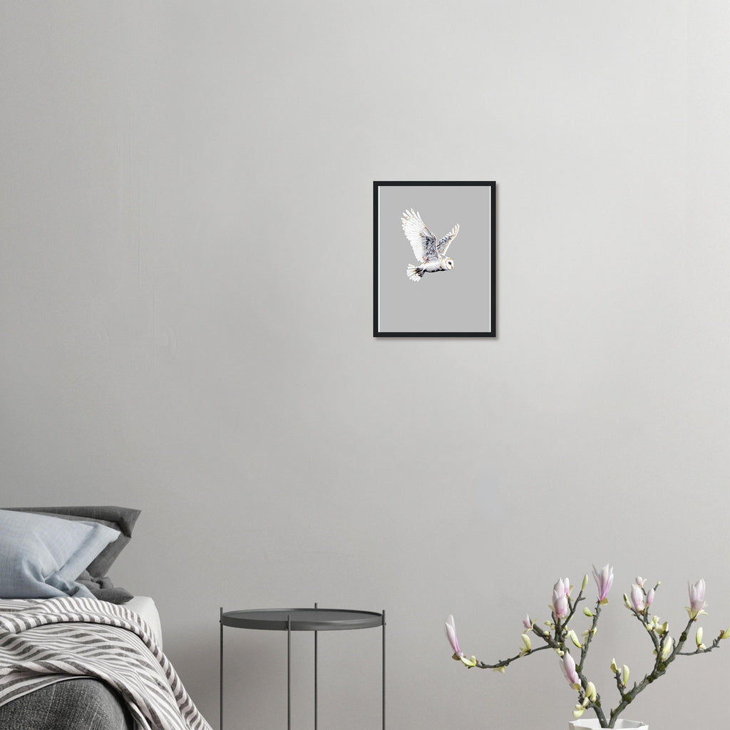 Barn Owl Flight Framed Print Wall Art Ready to Hang UK — Framed Art Print | Wild Thread Co