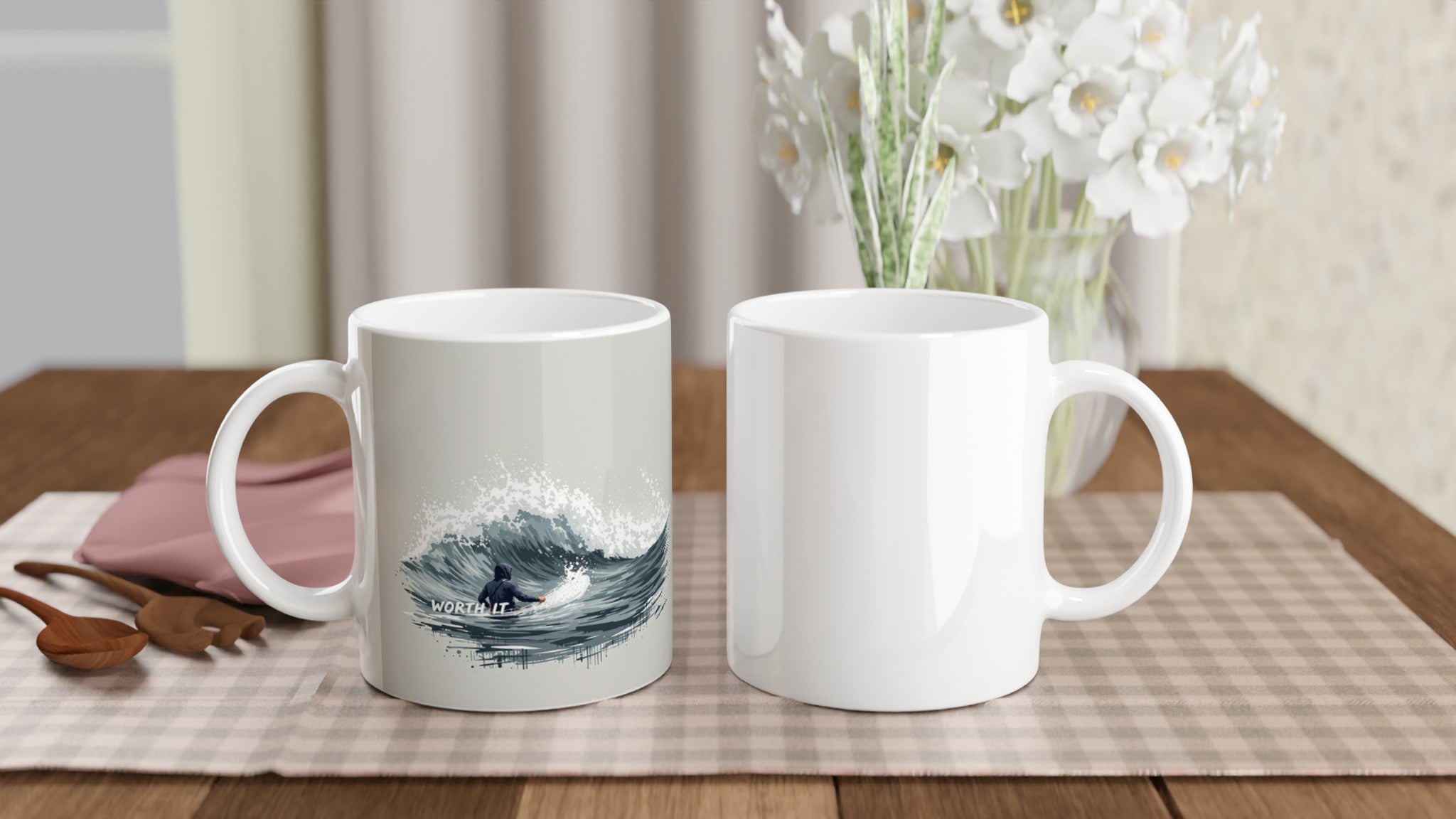 Cold Water Surfing Mug Coffee Tea Ceramic 11oz — Mug | Wild Thread Co