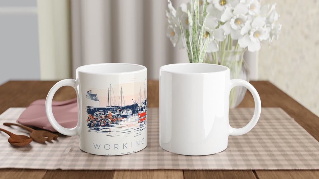 Fishing Village Lobster Pots Harbour Mug Coffee Tea Ceramic 11oz — Mug | Wild Thread Co
