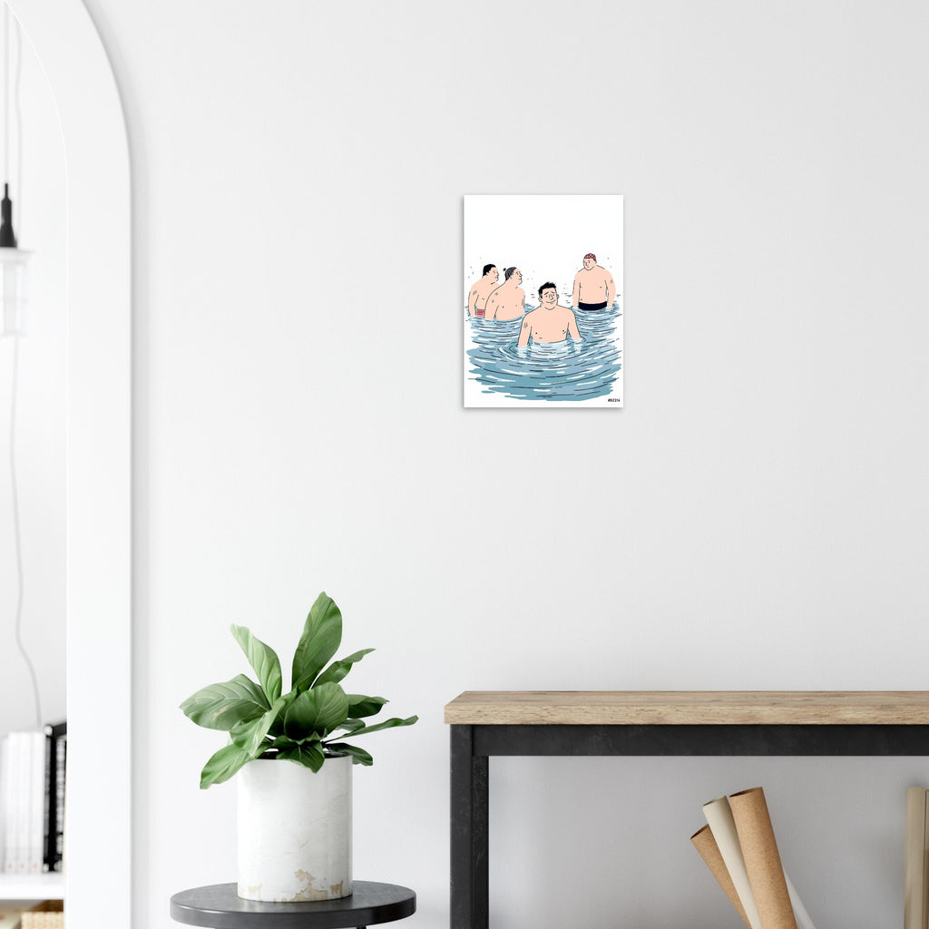 Cold Water Swimming Group , Wild Swimming Gift A1 UK Art Print Poster Wall Art U — Art Print | Wild Thread Co