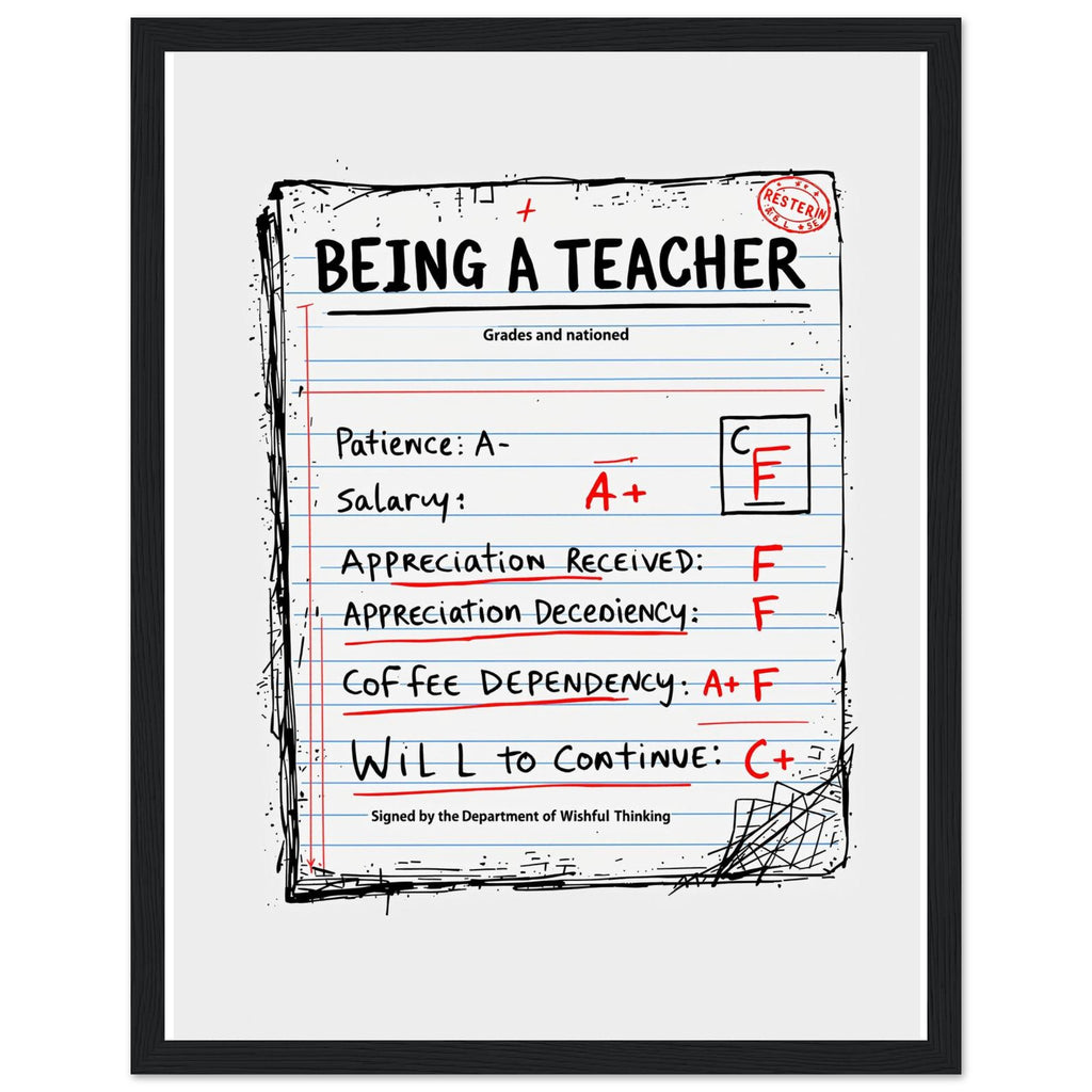 Teacher Framed Print Wall Art Ready to Hang UK — Framed Art Print | Wild Thread Co UK