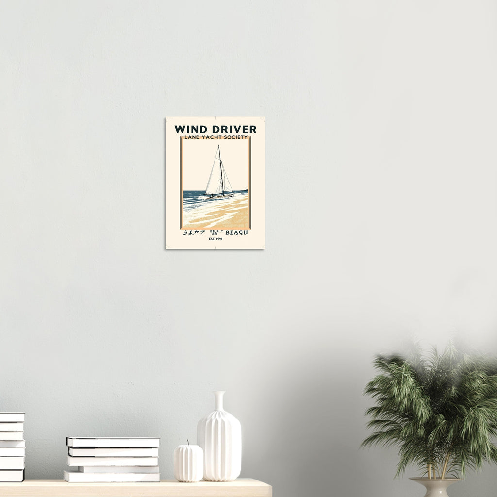 Wind Driver Vintage Travel Poster Art Print — detail view | Wild Thread Co