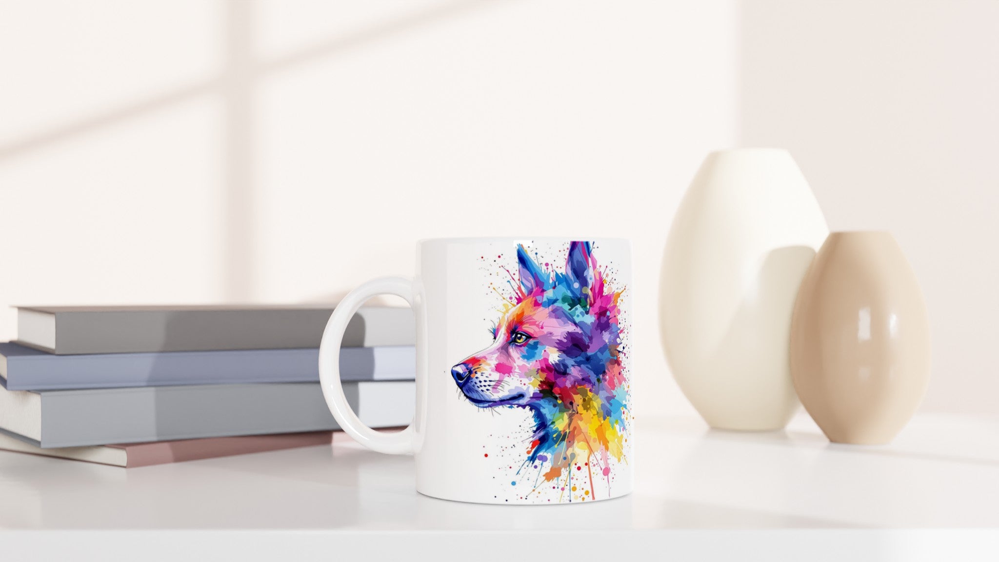 dog watercolour abstract Mug Coffee Tea Ceramic 11oz — Mug | Wild Thread Co