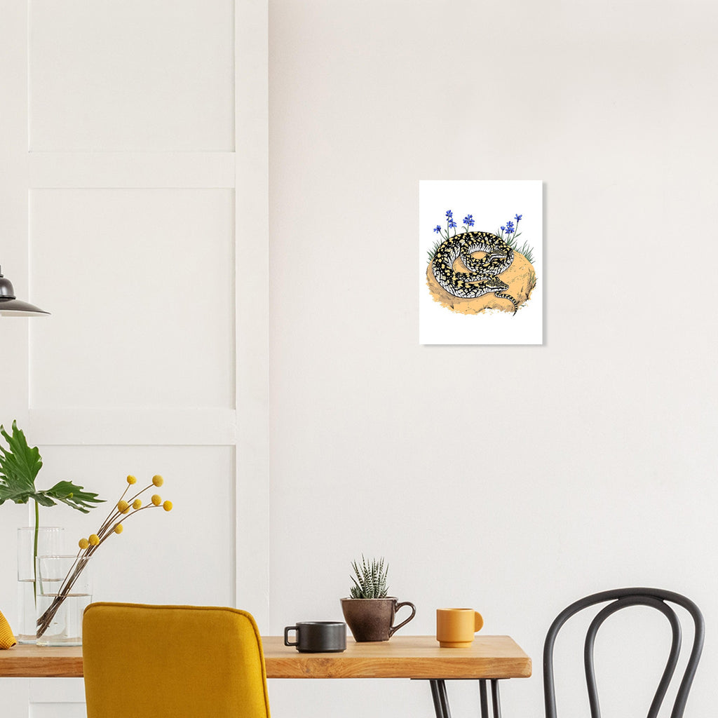 Adder Snake British Reptile Art Art Print Art Print — detail view | Wild Thread Co