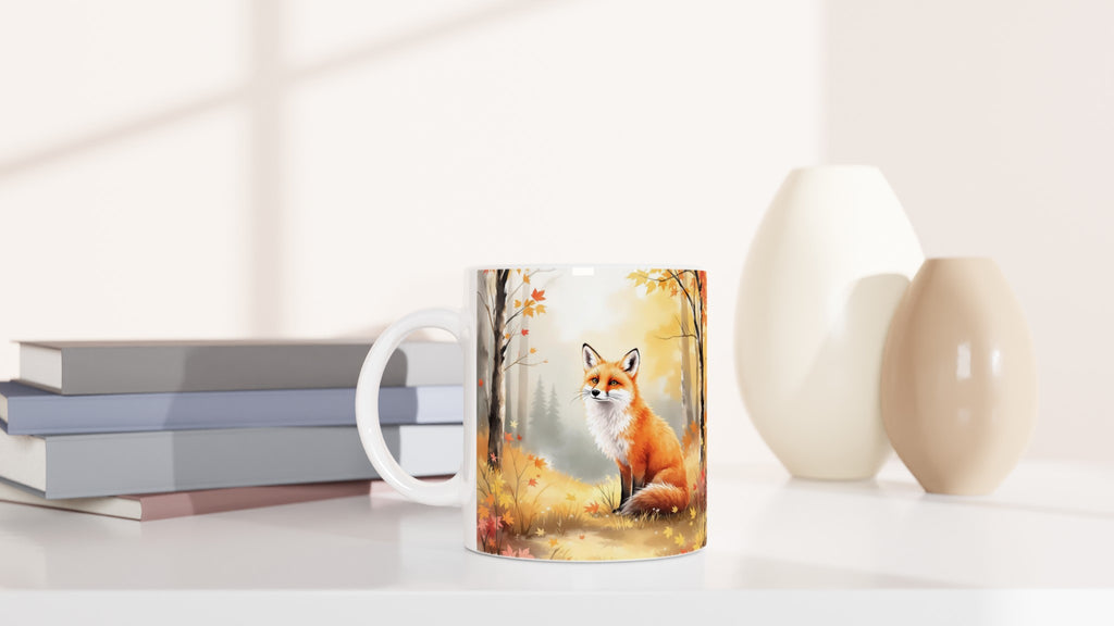 fox watercolour Mug — detail view | Wild Thread Co