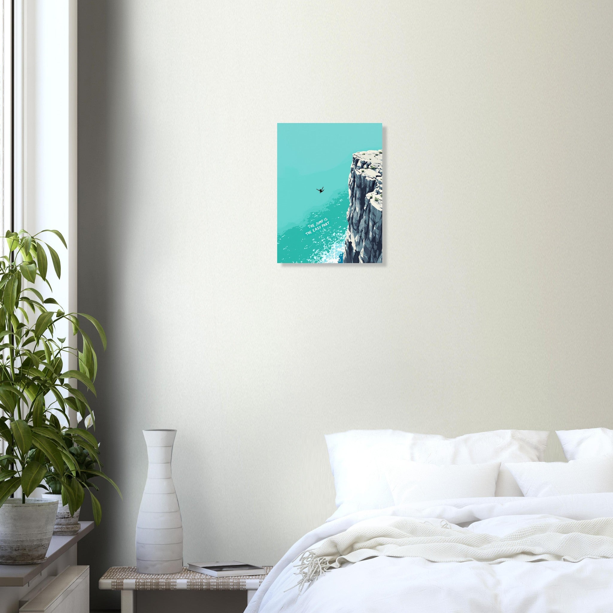 Cliff Jump Adventure Sport Art Print Art Print — detail view | Wild Thread Co