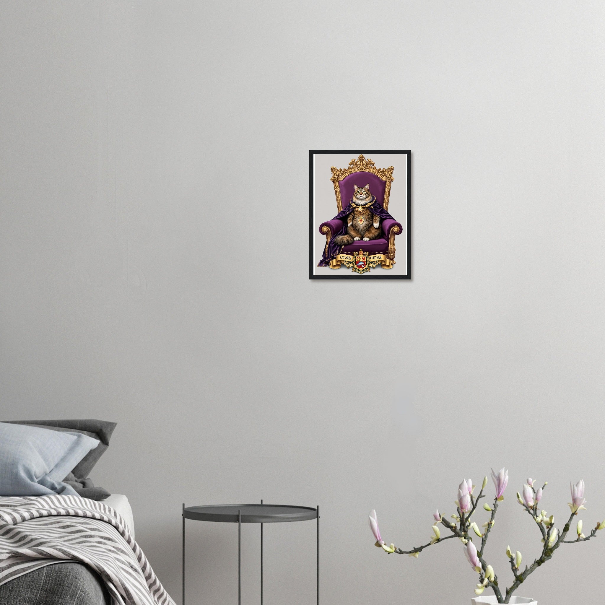 Cat Mum Framed Print Wall Art Ready to Hang UK — Framed Art Print | Wild Thread Co UK
