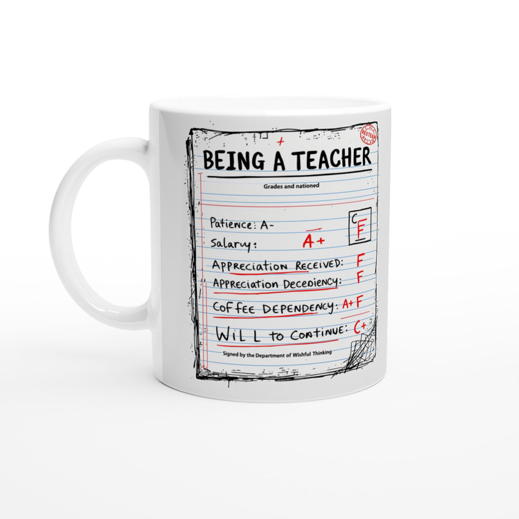 Teacher School Report Card Spoof — Mug | Wild Thread Co UK
