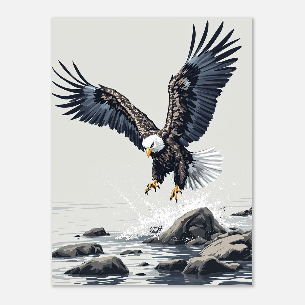 White-Tailed Eagle Scotland A1 Sea Eagle Gift Art UK Art Print Poster Wall Art U Art Print — detail view | Wild Thread Co