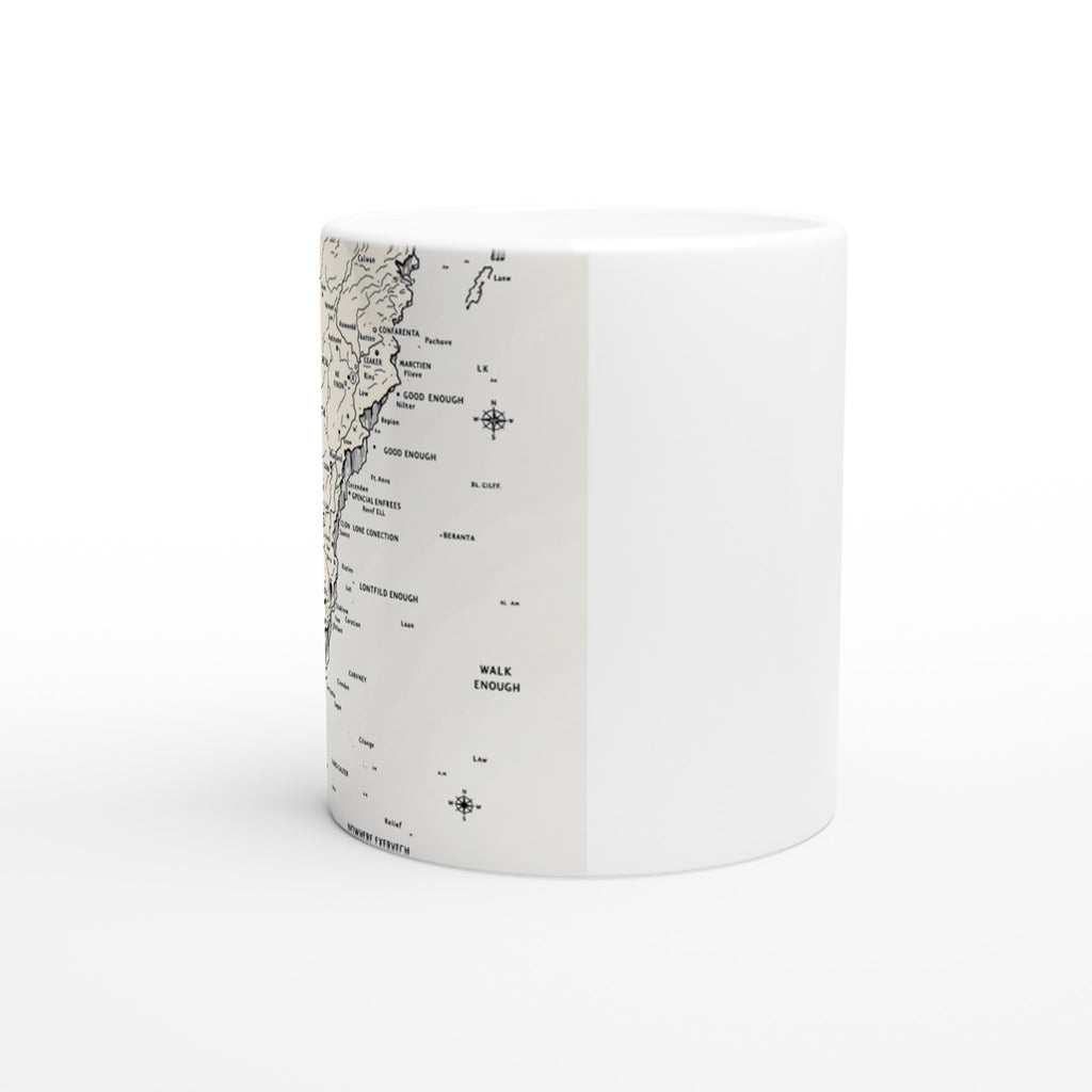 Coastal Walking Map Mug — detail view | Wild Thread Co