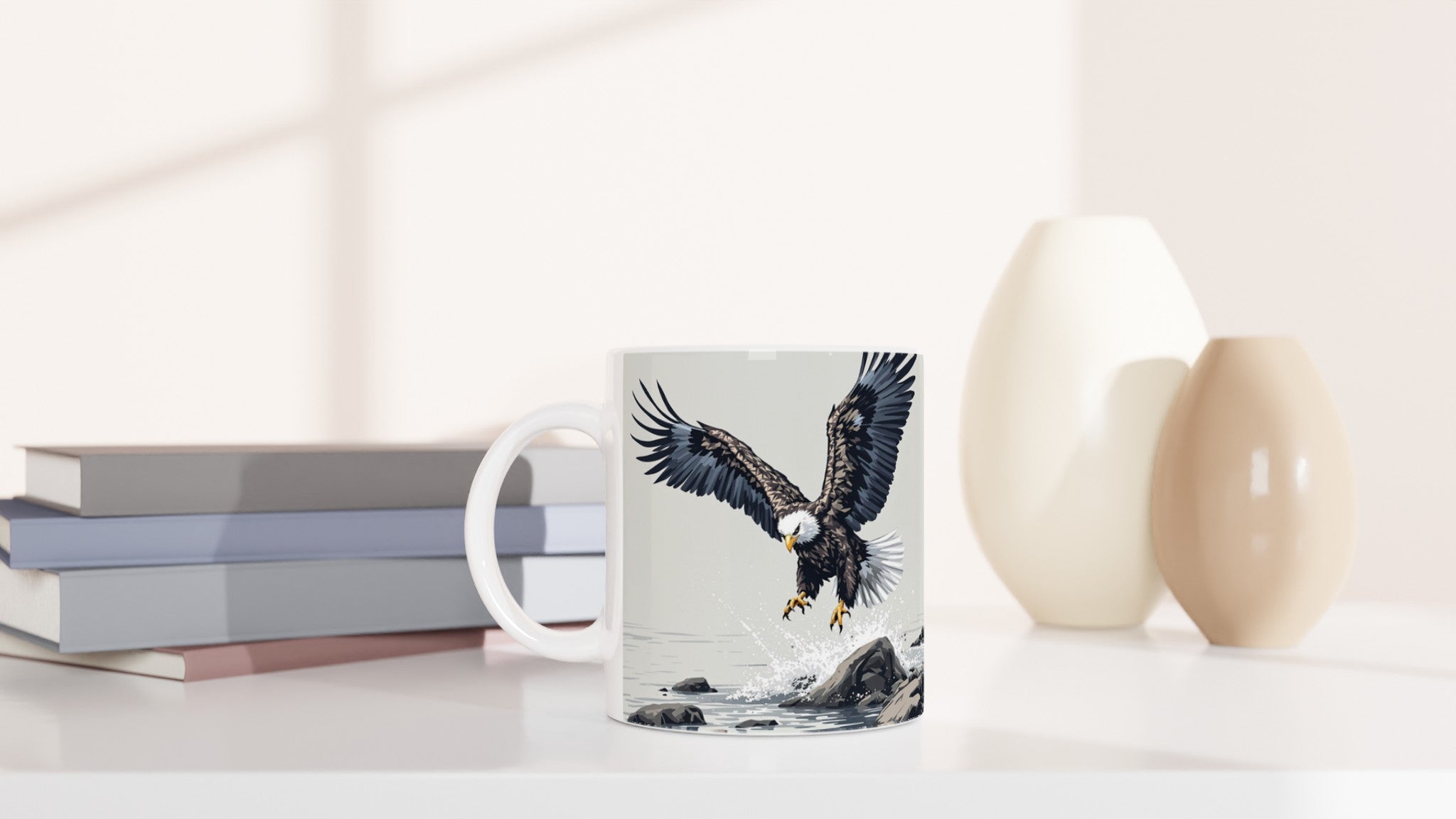 White-Tailed Sea Eagle Scotland Mug — detail view | Wild Thread Co
