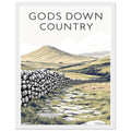 Yorkshire Dales Gods Own Country Framed Art Print — detail view | Wild Thread Co