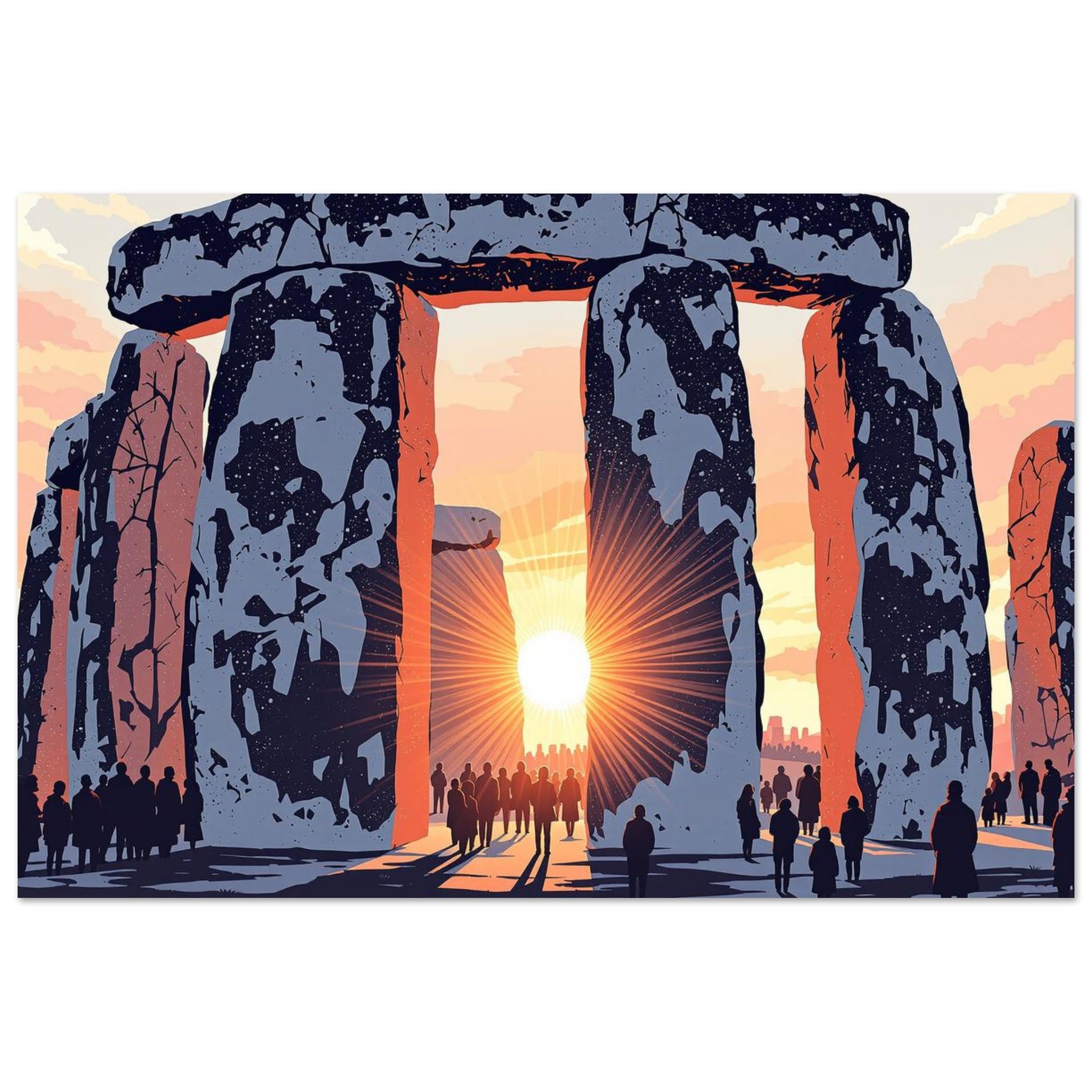 Stonehenge Winter Solstice Dawn — Print Material | Wild Thread Co UK