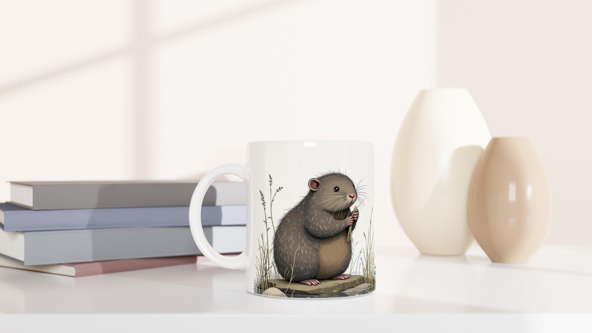 Water Vole Ratty Mug — detail view | Wild Thread Co