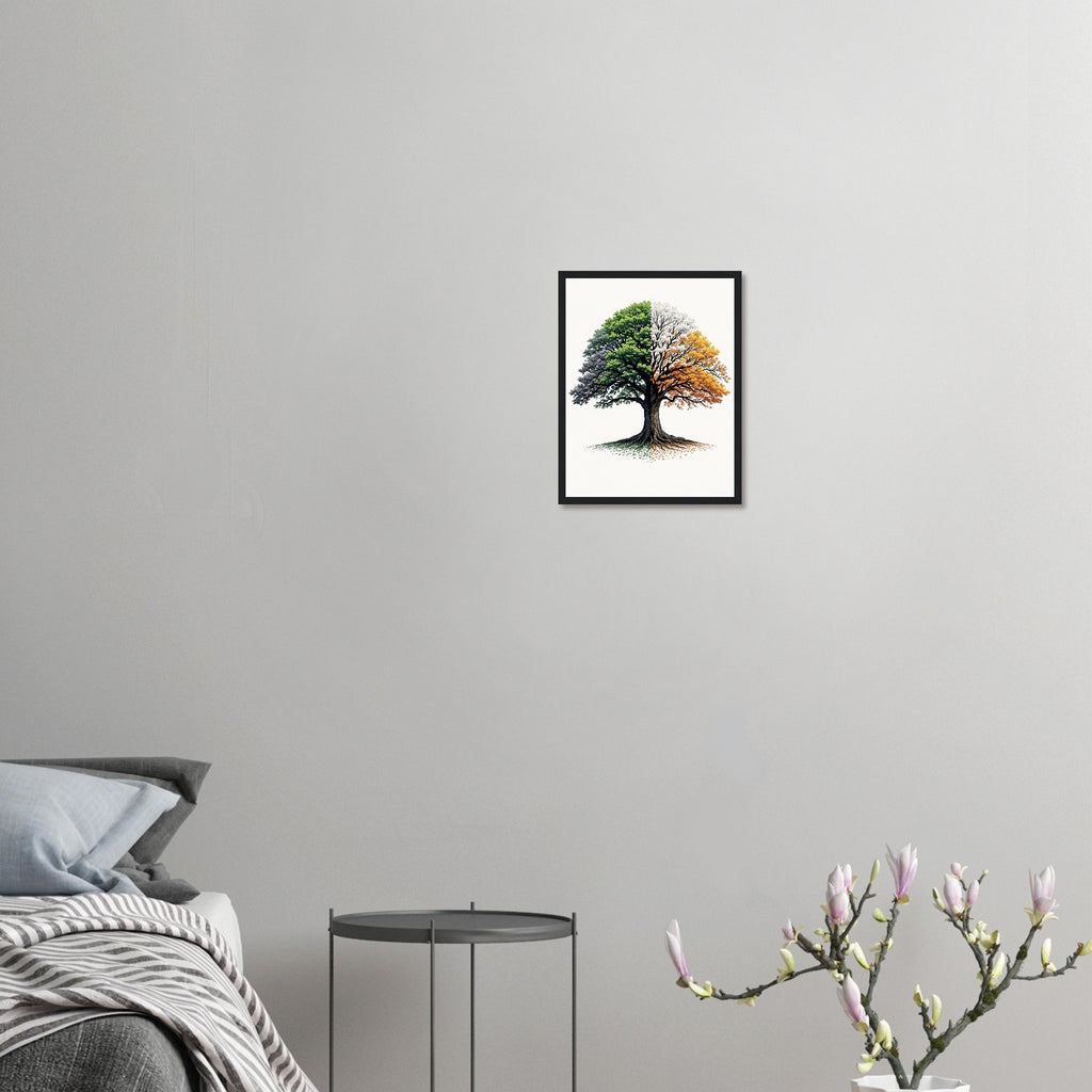 Oak Tree Four Seasons Print Material — detail view | Wild Thread Co