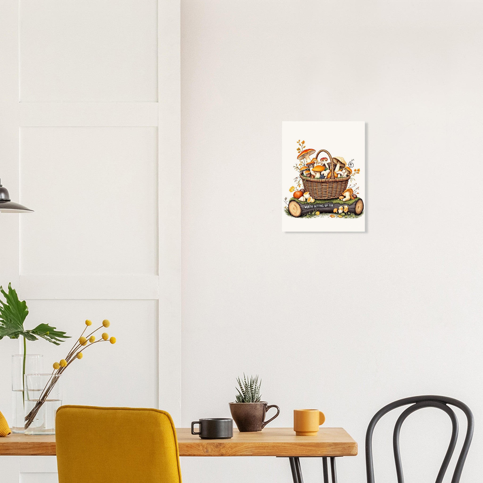 Foraged Mushroom Basket Art Art Print Poster Wall Art UK — Art Print | Wild Thread Co