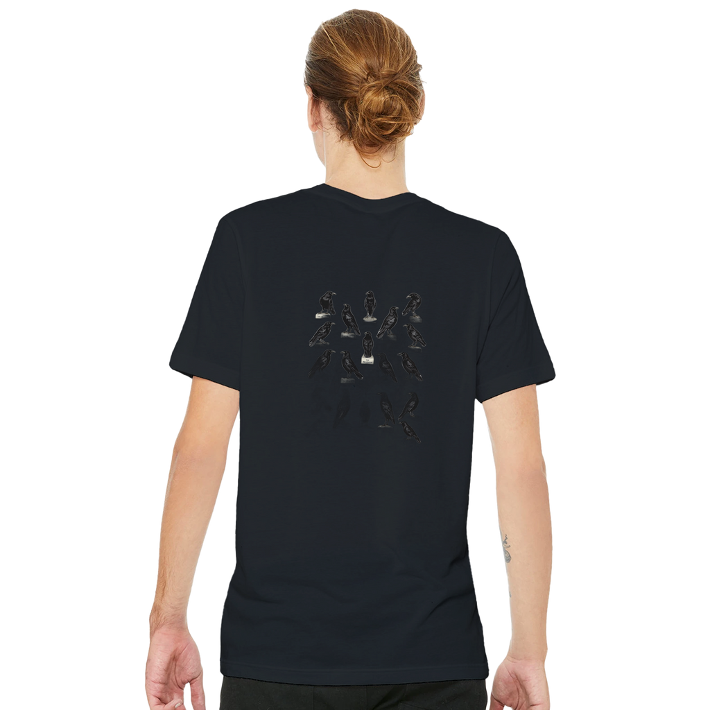 Murder Of Crows Natural History Plate T-Shirt — detail view | Wild Thread Co