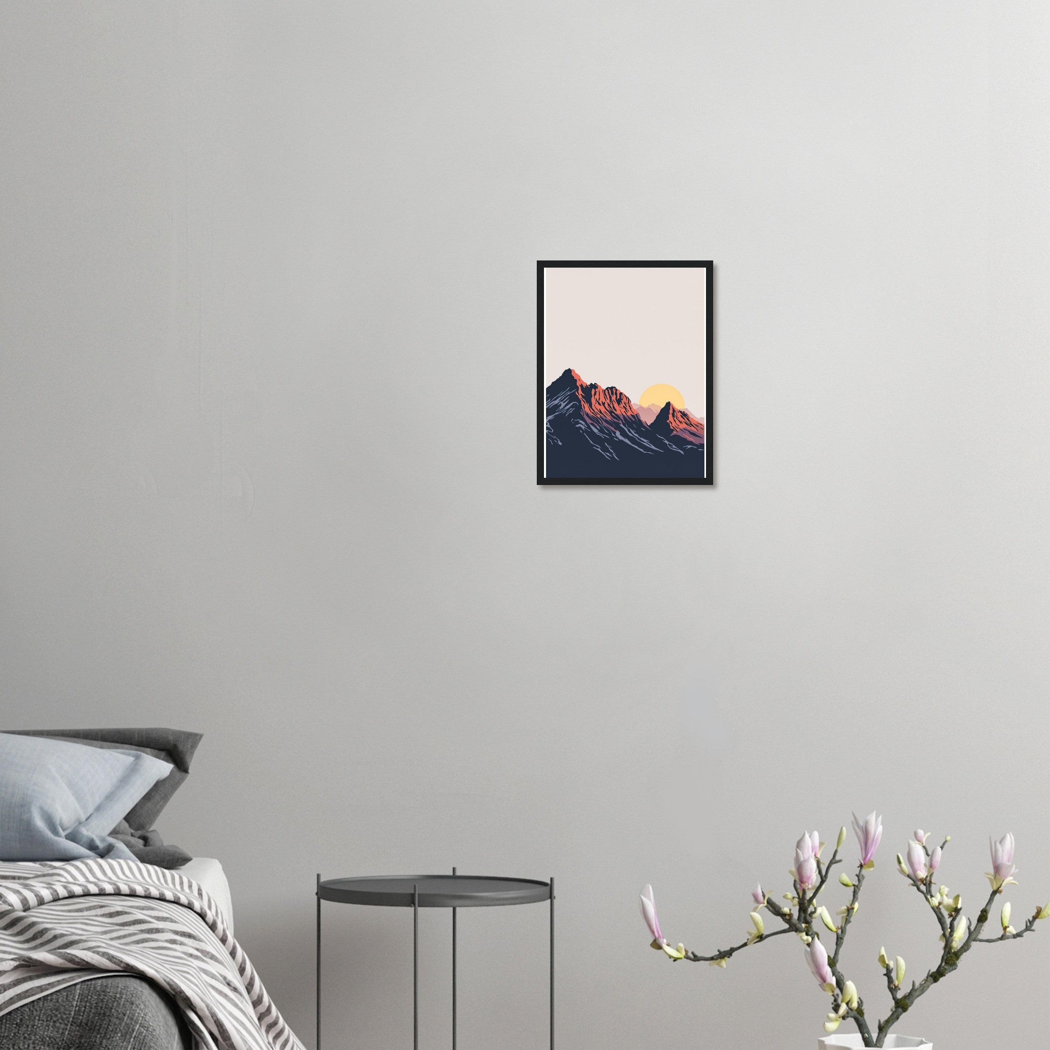Lakeland Pikes Silhouette Framed Art Print — detail view | Wild Thread Co