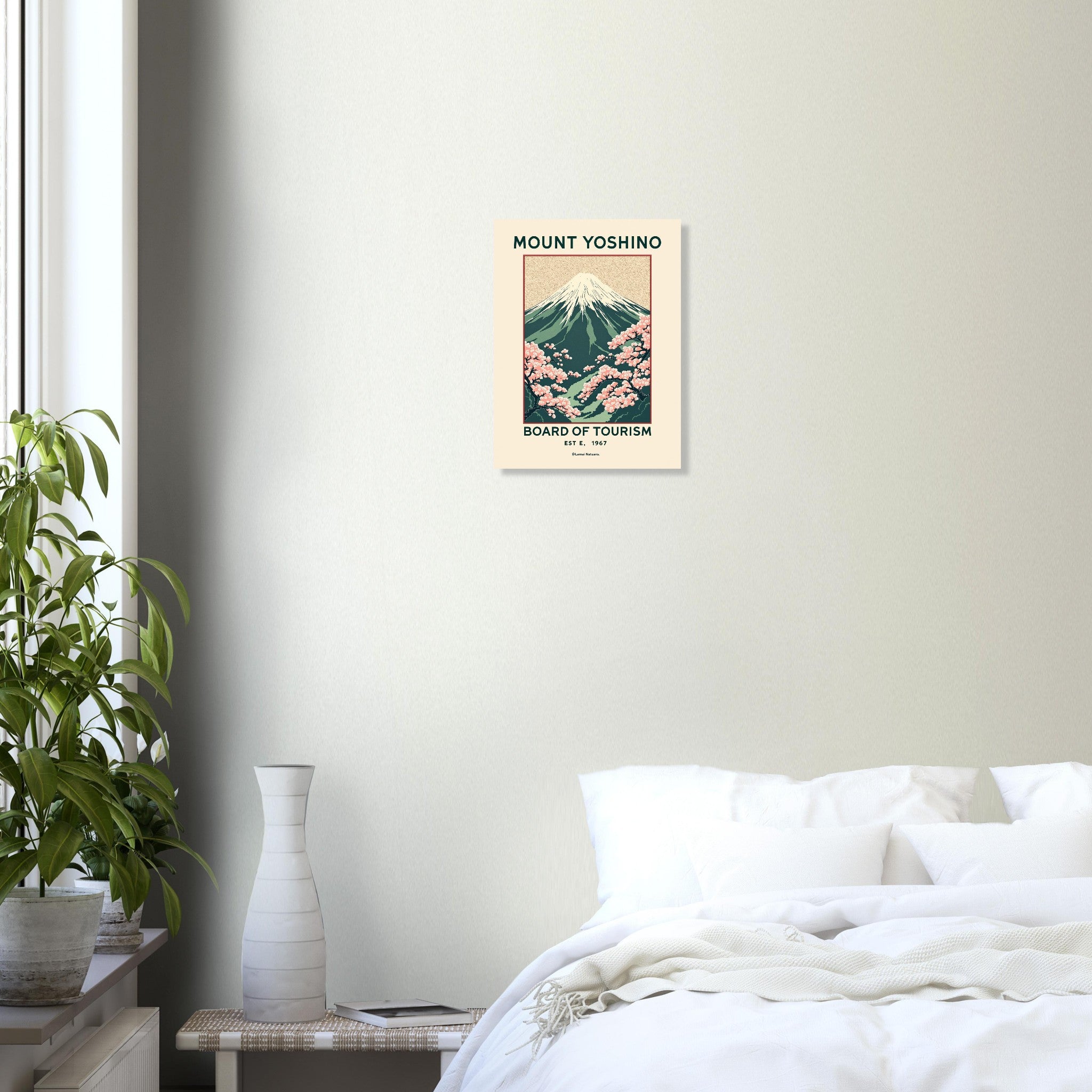 Mount Yoshino Vintage Travel Poster Art Print — detail view | Wild Thread Co