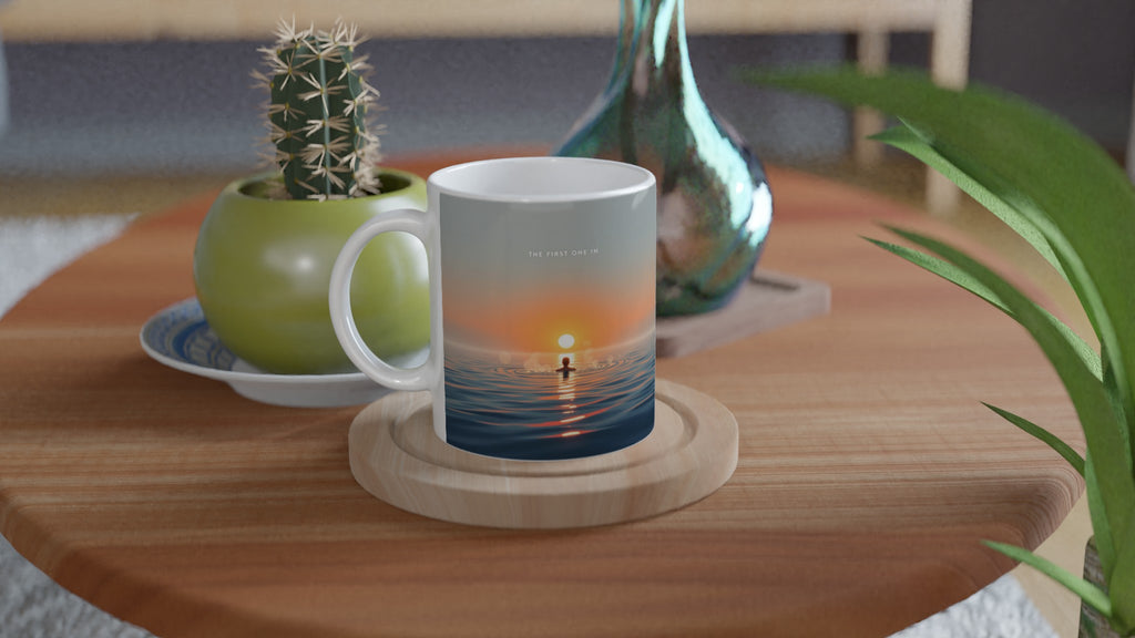 Open Water Dawn Swim Mug — detail view | Wild Thread Co