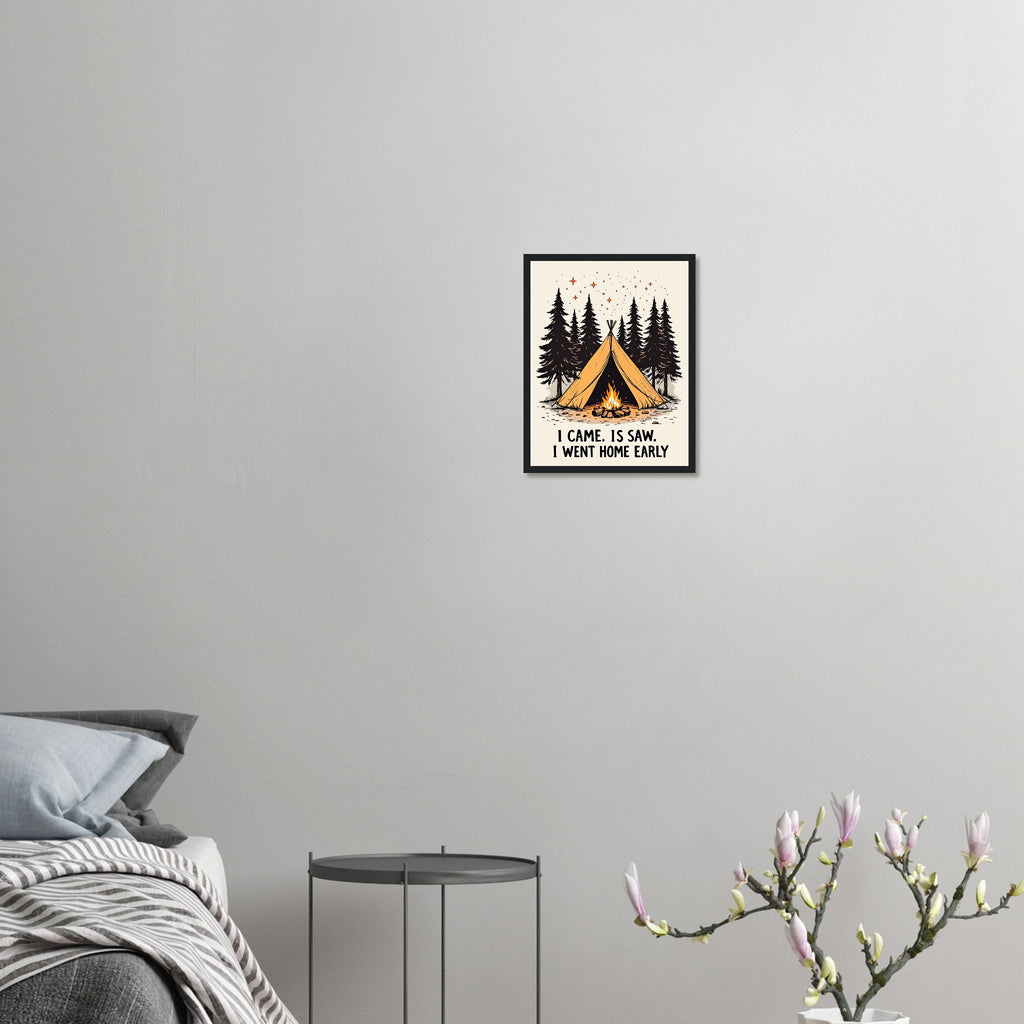 Gorpcore Camping Humour Framed Print — Framed Art Print | Wild Thread Co