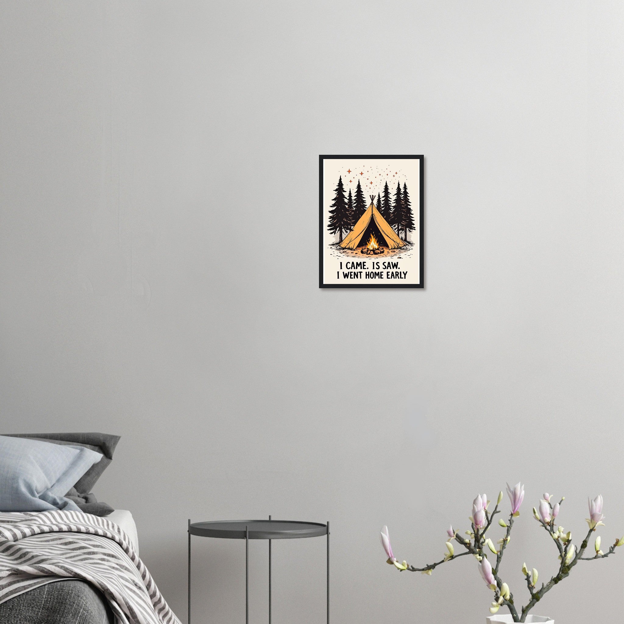 Gorpcore Camping Humour Framed Print — Framed Art Print | Wild Thread Co