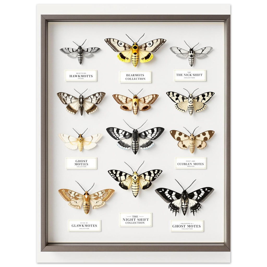 British Moth Specimen Case A1 Art Print Art Print — detail view | Wild Thread Co