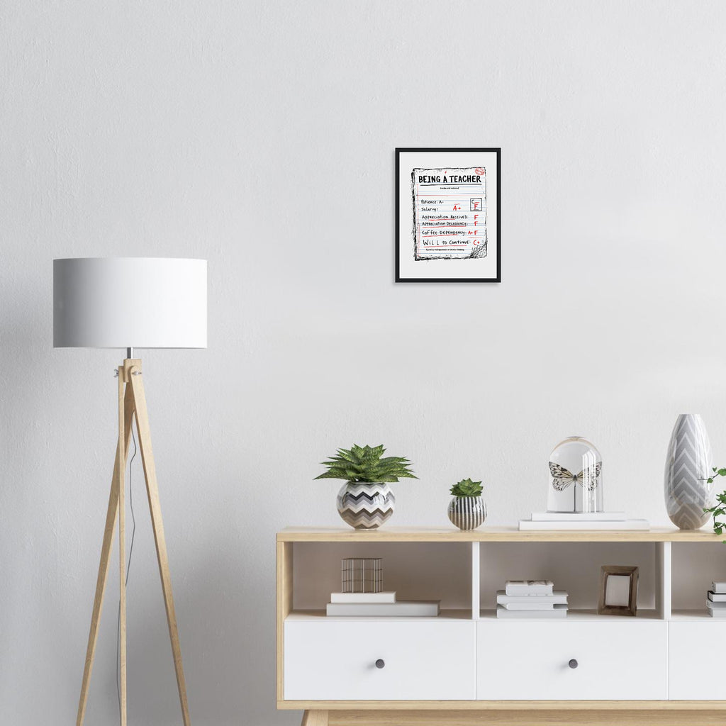 Teacher Framed Print Wall Art Ready to Hang UK Framed Art Print — detail view | Wild Thread Co