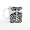 Dark Academia Mushroom Mycelium Mug Coffee Tea Ceramic 11oz — Mug | Wild Thread Co