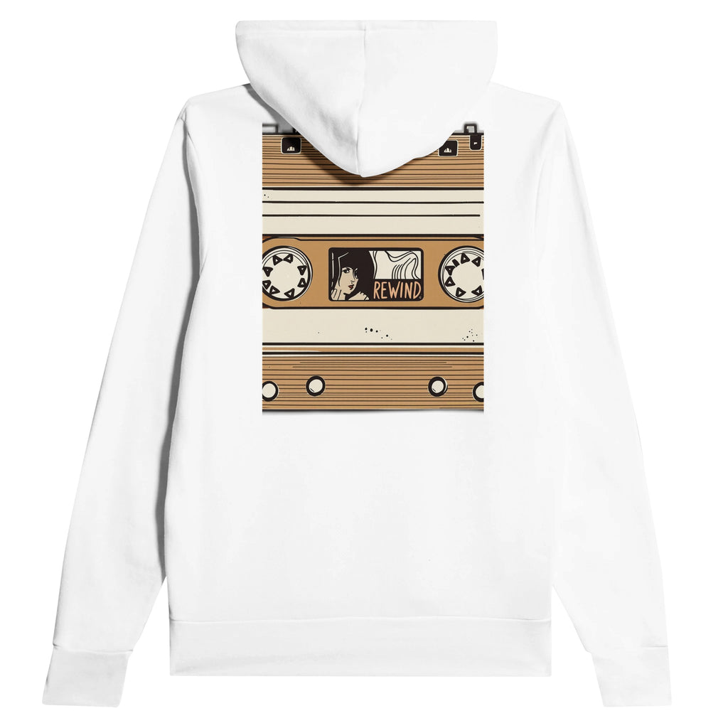 Y2k Cassette Tape Hoodie — detail view | Wild Thread Co