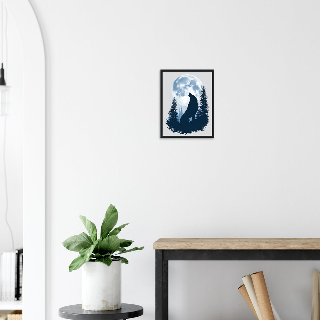 Dog Howling Moon Framed Print — Framed Art Print | Wild Thread Co