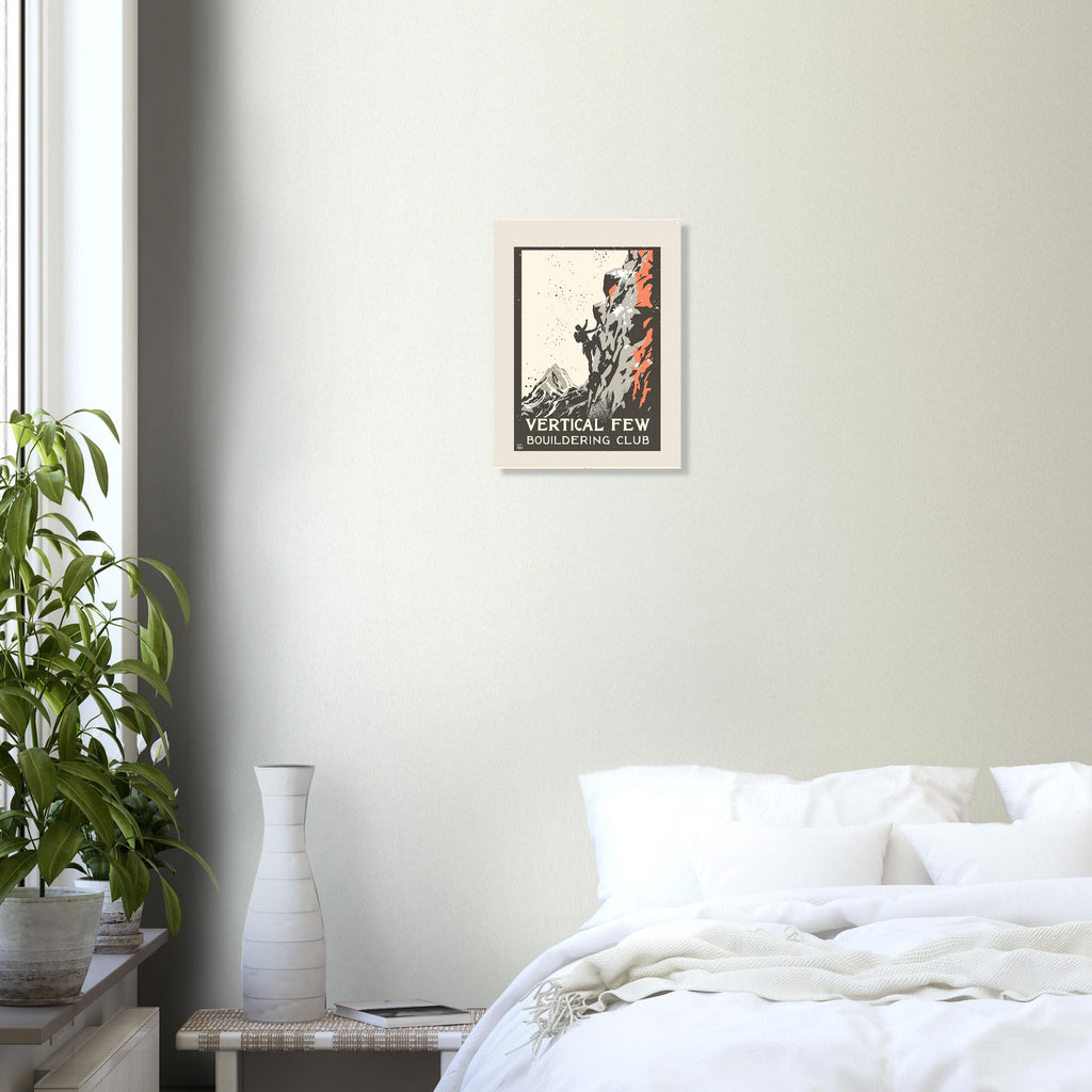 Vertical Few Vintage Travel Poster Art Print — detail view | Wild Thread Co
