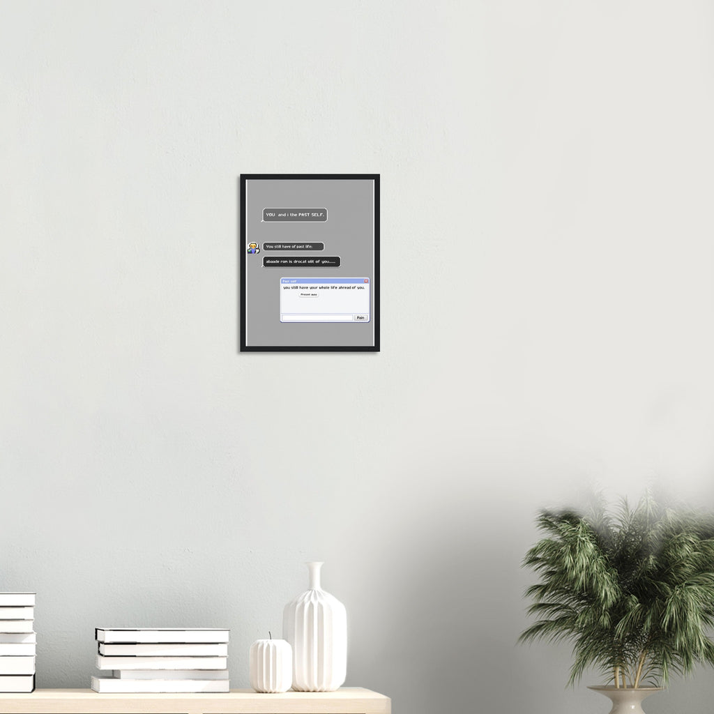 Y2k Early Internet Aim Nostalgia Framed Print Wall Art Ready to Hang Framed Art Print — detail view | Wild Thread Co