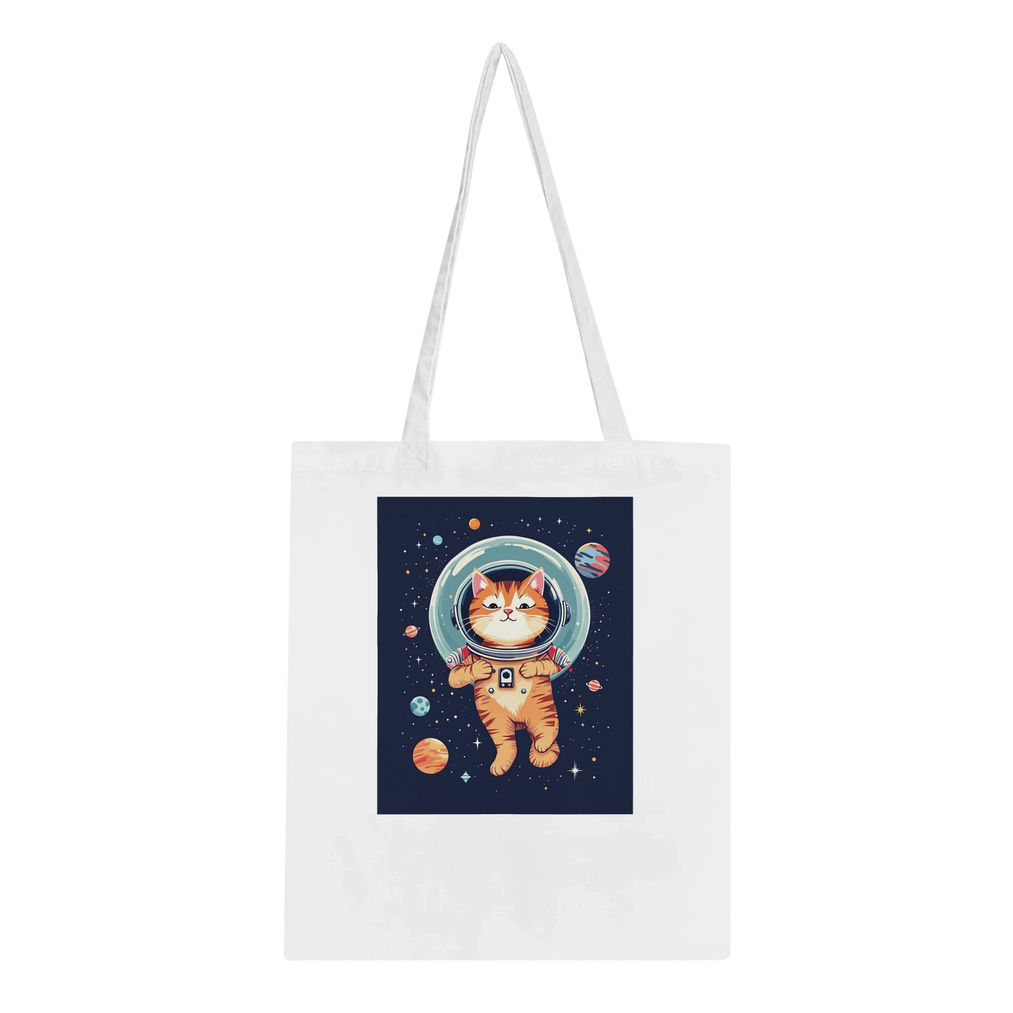 Cat Astronaut Tote Bag Cotton Shopper UK — Tote Bag | Wild Thread Co UK