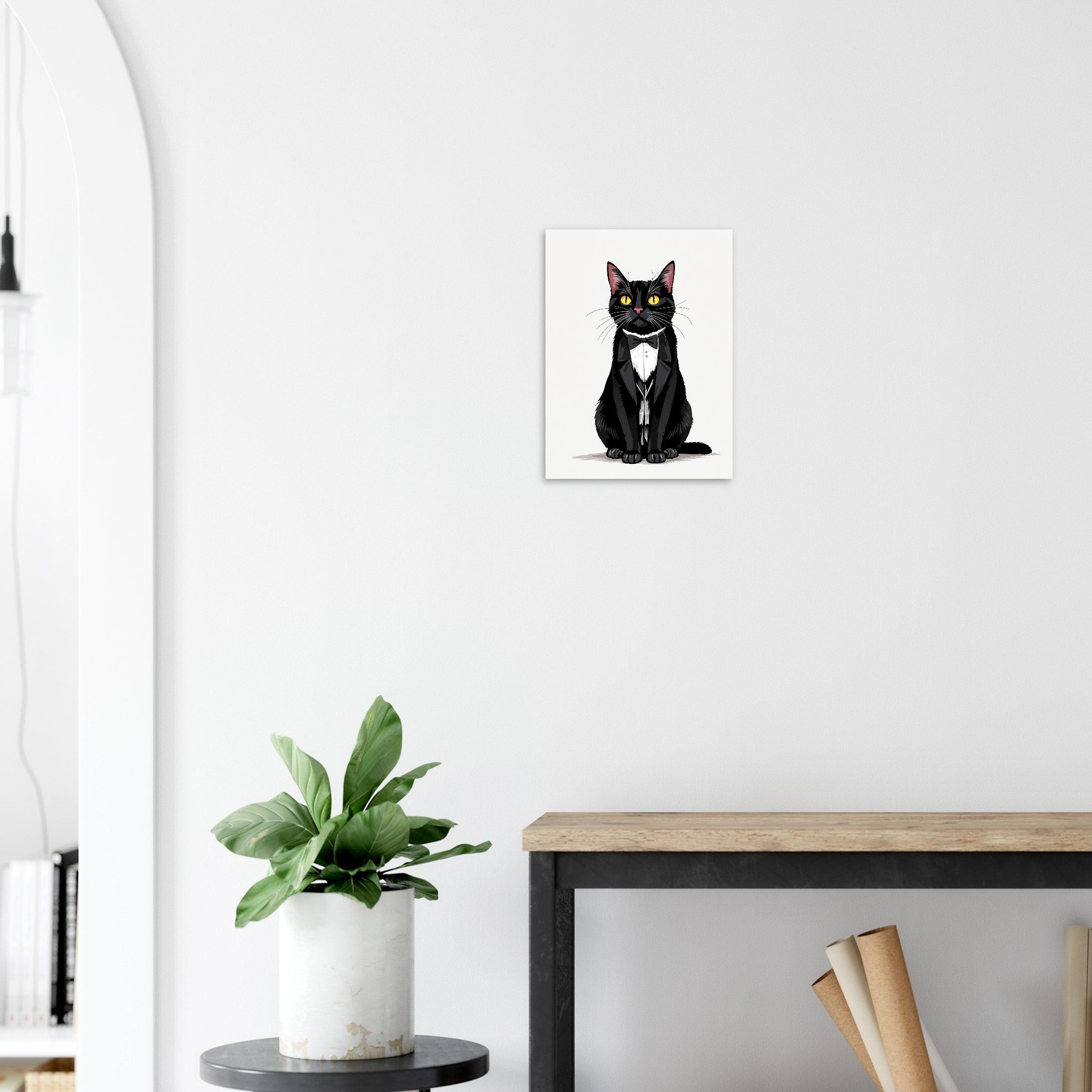tuxedo cat gentleman Art Print Art Print — detail view | Wild Thread Co