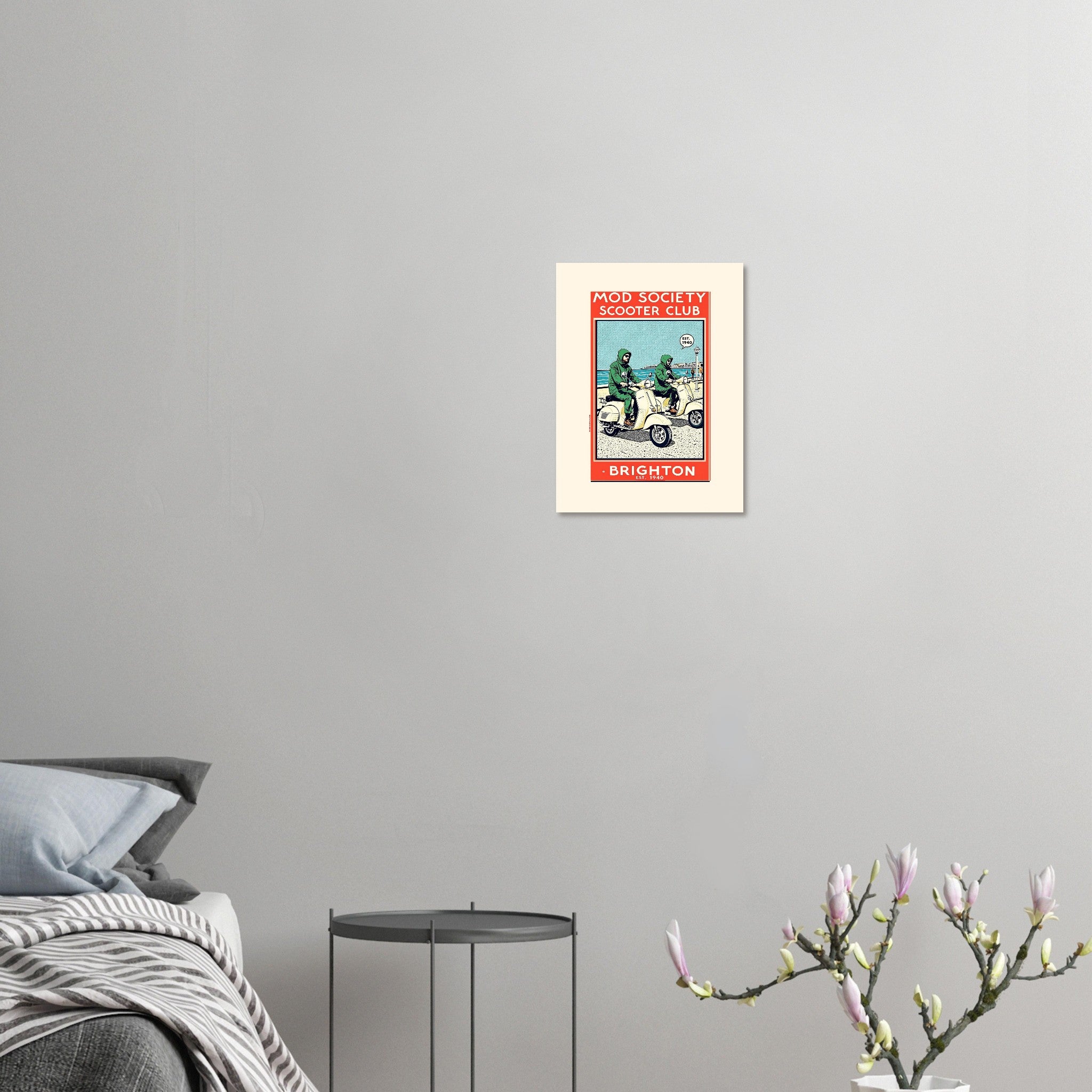 Mod Society Vintage Travel Poster Art Print — detail view | Wild Thread Co