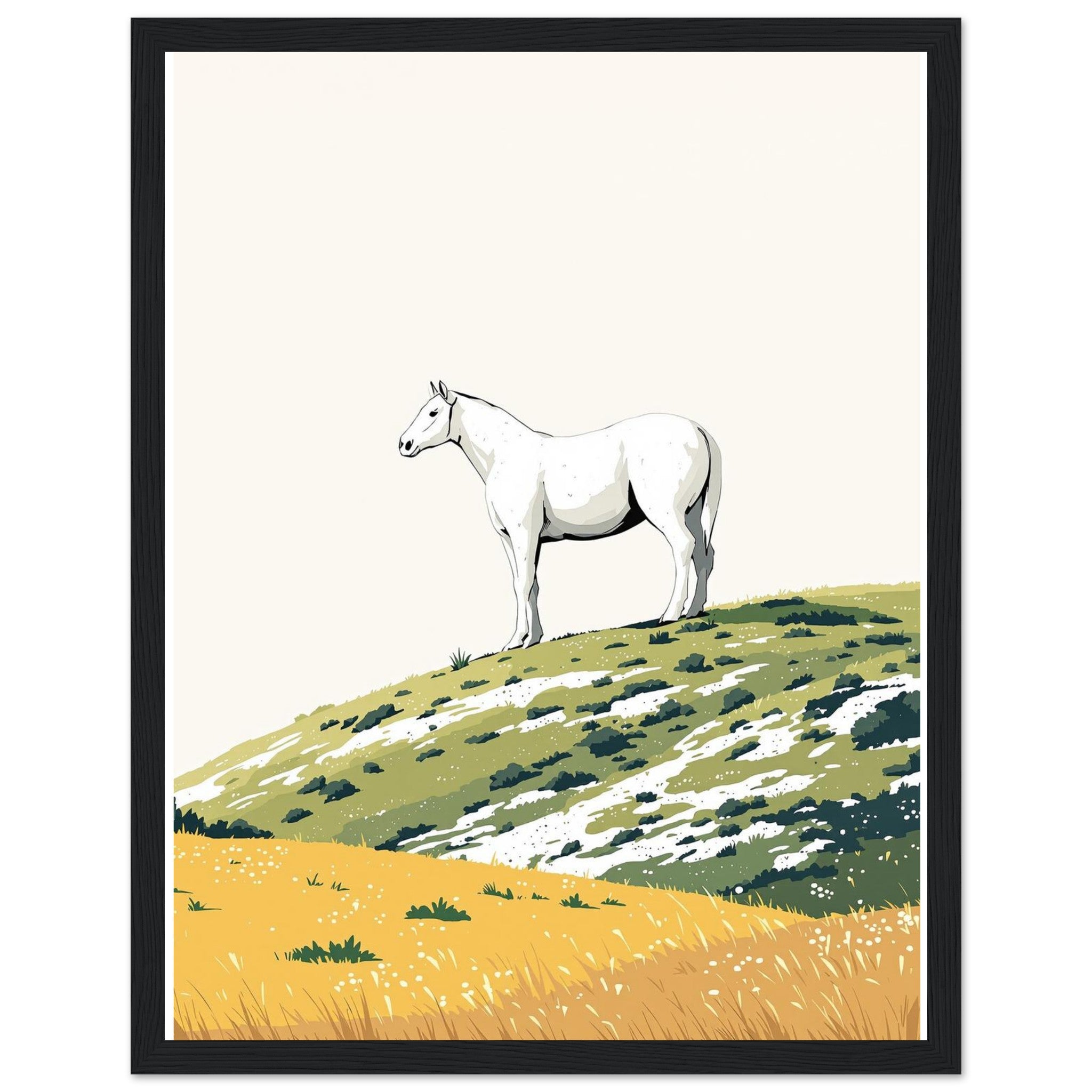 Chalk White Horse Hill Prehistoric — Framed Art Print | Wild Thread Co UK