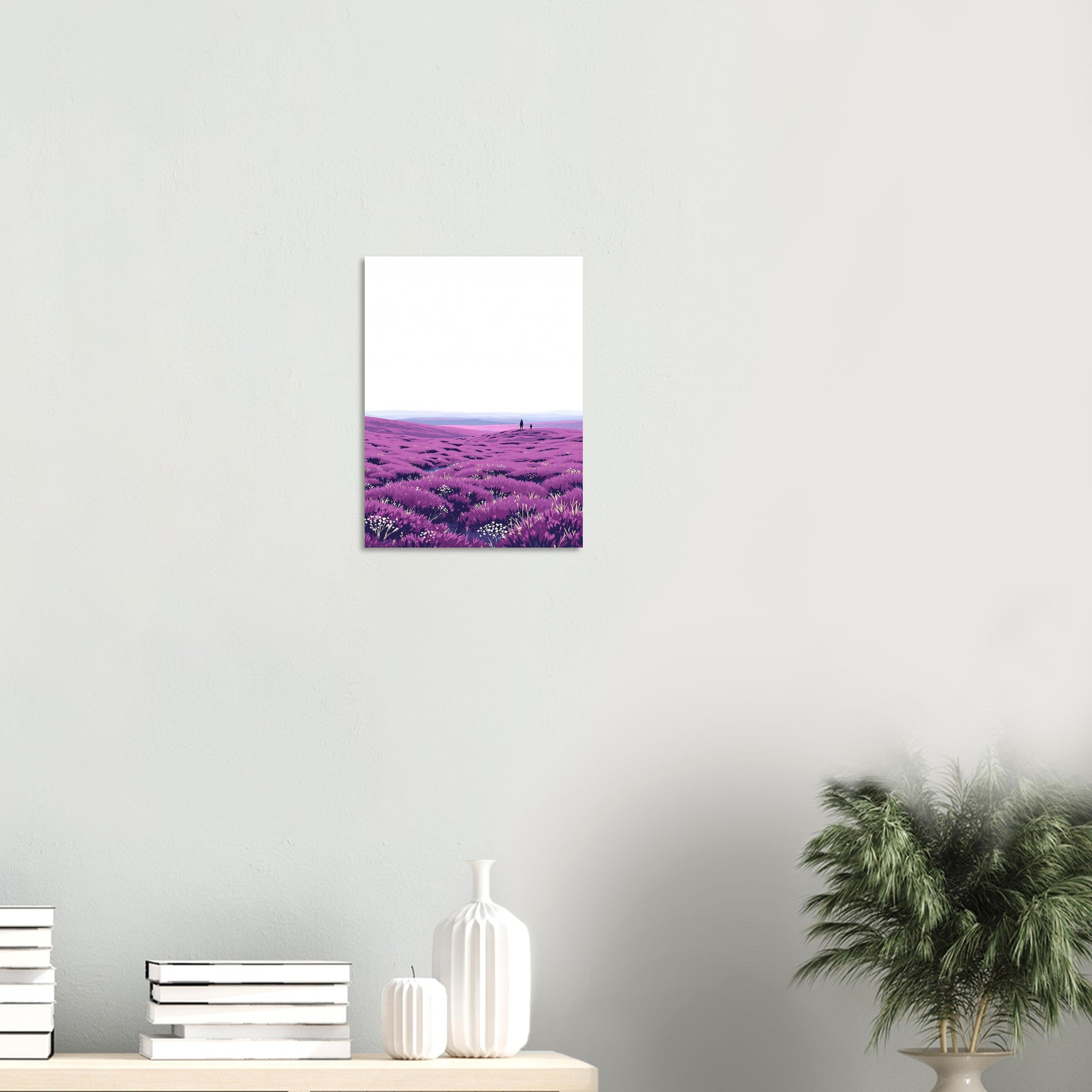 Purple Heather Moor August A1 Art Print Art Print — detail view | Wild Thread Co