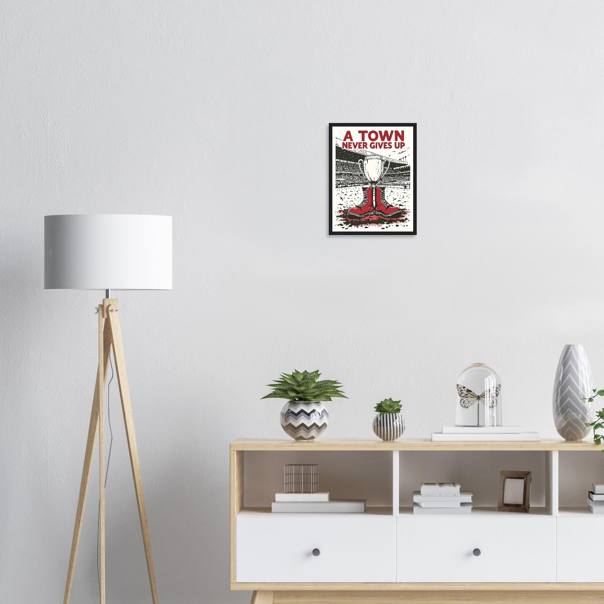 Retro Rugby Northern Grit Framed Art Print — detail view | Wild Thread Co