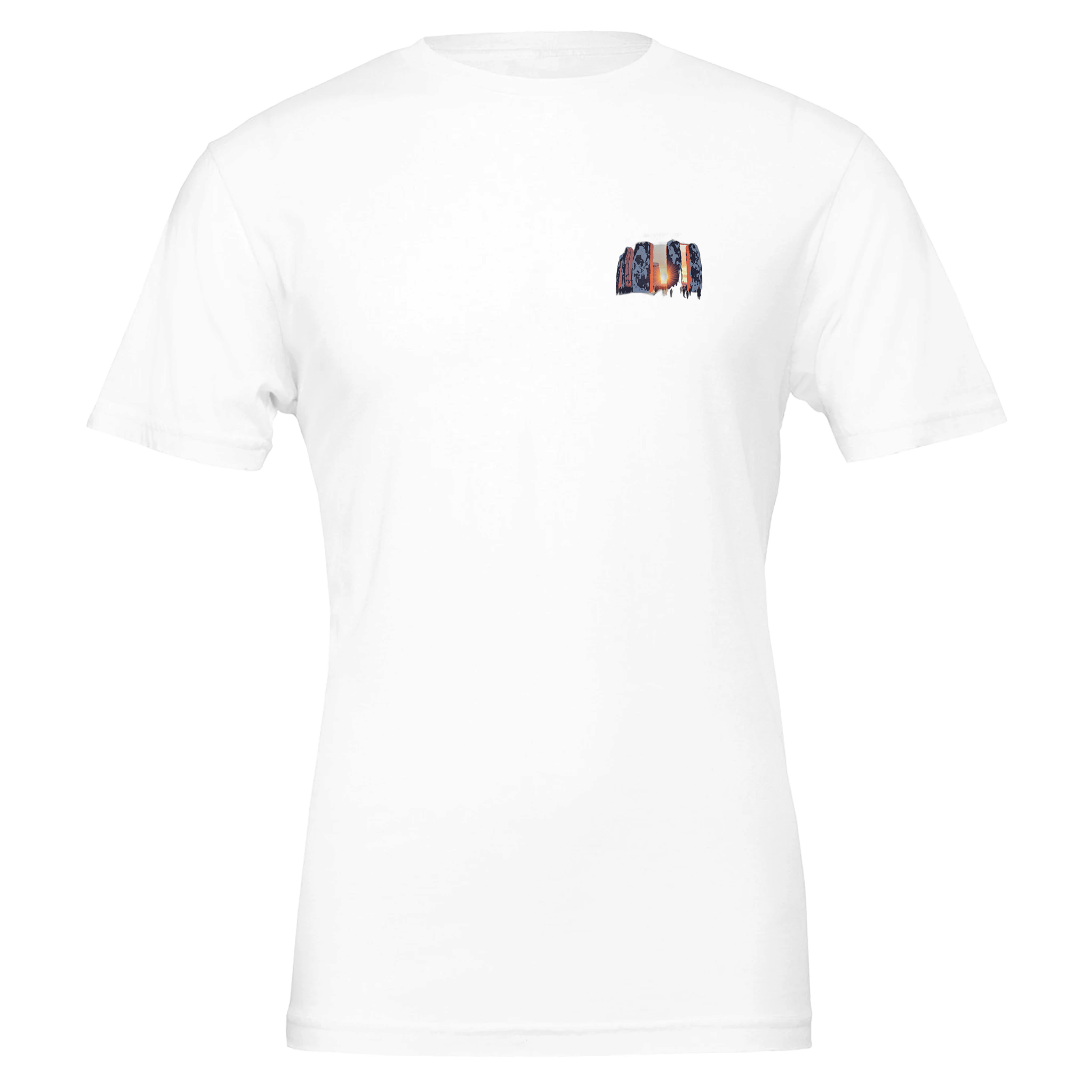Stonehenge Winter Solstice Dawn T-Shirt — detail view | Wild Thread Co
