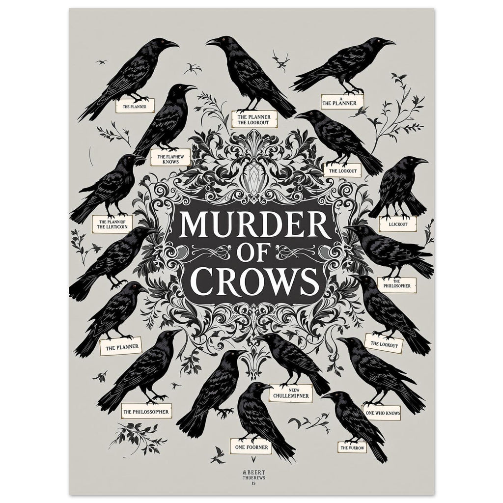 Murder of Crows Dark Academia Art Print Art Print — detail view | Wild Thread Co